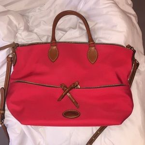 Dooney&Bourke large red pocket satchel